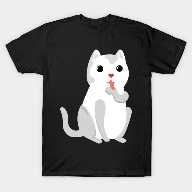 Cute Cat With Red Nose T-Shirt by  Berbero
